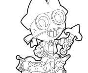 Coloriage Brawl Stars Carl en mode Pirate