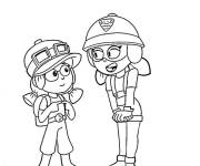 Coloriage et dessins gratuit Brawl Stars Jessie et Jacky à imprimer