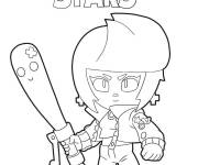 Coloriage Brawl Stars personnage Bibi