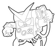 Coloriage Brawl Stars virus 8 bit