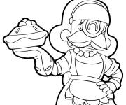 Coloriage Brawler Barley avec une tarte