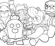 Coloriage Brawlers légendaires de Brawel Star jeu video