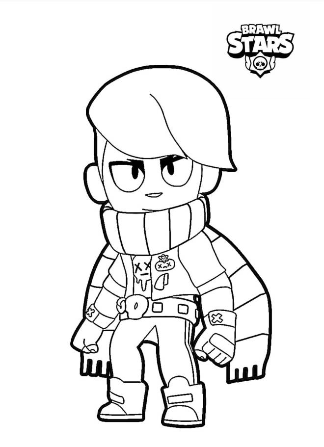 Coloriage Edgar de Brawl Stars dessin gratuit à imprimer