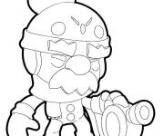 Coloriage Gael stylis&eacute; de Brawl Stars