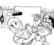 Coloriage Le combat Brawl Stars