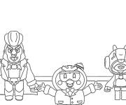 Coloriage Mr. P, Leon et Bull apr&egrave;s la victoire