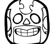 Coloriage Tête de El Primo de Brawl Stars