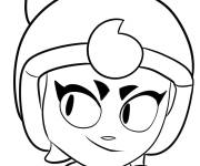 Coloriage Tête de Jane Brawl Stars