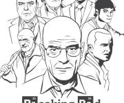 Coloriage Affiche de la s&eacute;rie Breaking Bad