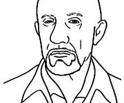 Coloriage et dessins gratuit Breaking Bad avec Mike Ehrmantraut à imprimer