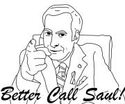 Coloriage et dessins gratuit Breaking Bad avec Saul Goodman à imprimer