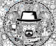 Coloriage Heisenberg Breaking Bad mandala