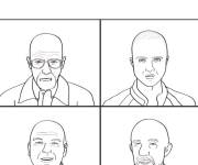 Coloriage Les personnages principaux de Breaking Bad 2