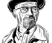 Coloriage Personnage Walter de la s&eacute;rie Breaking Bad