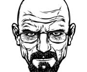 Coloriage Visage de Walter White
