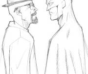 Coloriage Walter White contre Batman