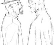 Coloriage et dessins gratuit Walter White contre Batman à imprimer