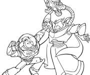 Coloriage Buzz l'&eacute;clair attaque Zurg