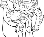 Coloriage Buzz l'&eacute;clair avec l'extraterrestre