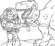 Coloriage Buzz l'&eacute;clair avec Rex