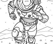 Coloriage Buzz l'&Eacute;clair courant dans l'espace