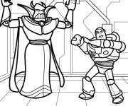 Coloriage Buzz l'&eacute;clair en combattant Zurg