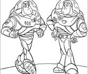 Coloriage Buzz l'&eacute;clair et son fr&egrave;re jumeau