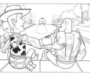 Coloriage Buzz l'&eacute;clair et son meilleur ami