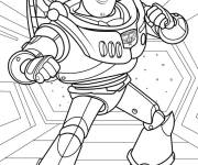 Coloriage Buzz l'&Eacute;clair pr&ecirc;t pour le combat