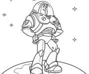 Coloriage Buzz l'&eacute;clair sur la lune