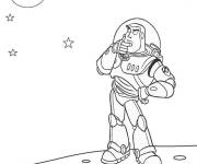 Coloriage Buzz l'&eacute;clair sur la plan&egrave;te Mars