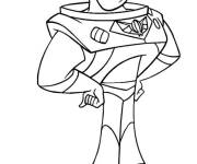 Coloriage Buzz l'&eacute;clair tout confiant