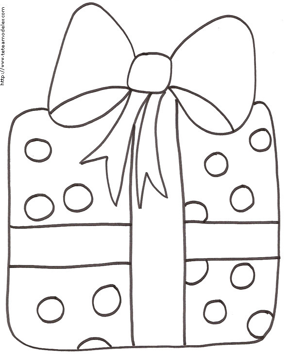 Coloriage Cadeau De Noel A Imprimer