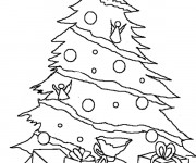 Coloriage Cadeaux de Noël à la Maison