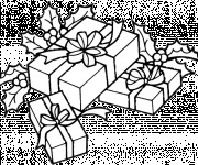 Coloriage Cadeaux et Fruits