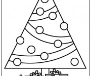 Coloriage Cadeaux et Sapin en Ligne