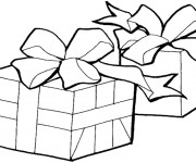 Coloriage Paquet de Cadeau de Noel maternelle