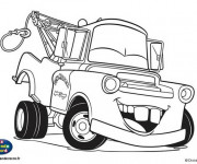 Coloriage Car Martin rigole