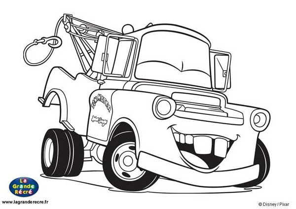 Coloriage Car Martin rigole dessin gratuit à imprimer