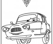 Coloriage Cars  à trois roues  Disney