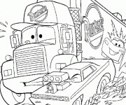 Coloriage Mack  Camion de Disney