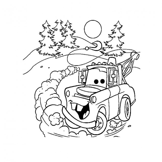 Coloriage Martin Voiture Dessin Animé Dessin Gratuit à Imprimer