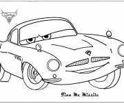 Coloriage et dessins gratuit Voiture Disney stylisé à imprimer