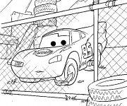 Coloriage Cars Flash Mcqueen &agrave; colorier
