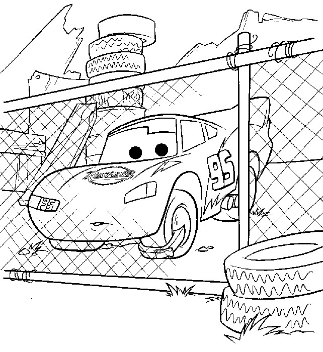 Coloriage Cars Flash Mcqueen gratuit à imprimer liste 20 à 40