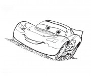 Coloriage et dessins gratuit Cars Flash Mcqueen dessin animé à imprimer