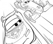 Coloriage Cars Flash Mcqueen et Formula 1