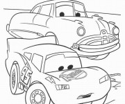 Coloriage et dessins gratuit Cars Flash Mcqueen pour enfant à imprimer