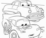 Coloriage Cars Flash Mcqueen pour enfant