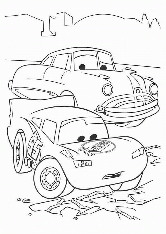 Coloriage et dessins gratuits Cars Flash Mcqueen pour enfant à imprimer